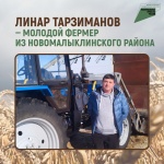 Линар Тарзиманов - молодой фермер из Новомалыклинского района